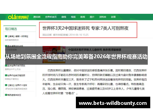 从场地到氛围全流程指南助你完美筹备2026年世界杯观赛活动